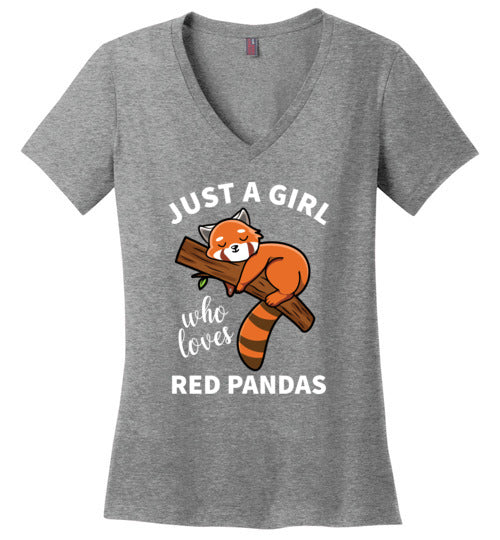 Just a girl who loves Red Pandas V-Neck