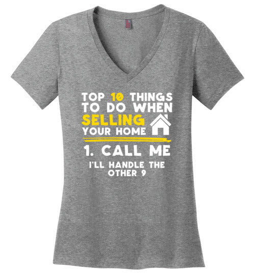 Top 10 Things Realtor Real Estate V-Neck
