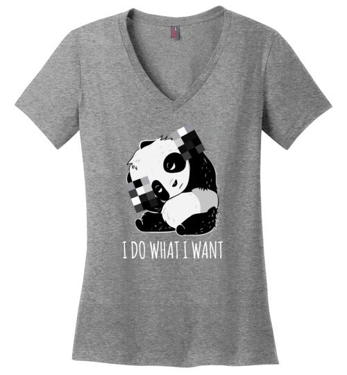 Panda Do What I Want V-Neck