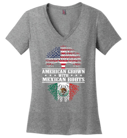 American Grown Mexican Roots V-Neck