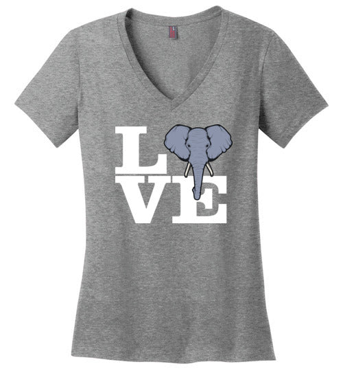 Love Elephants V-Neck