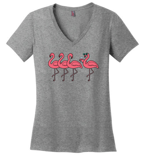 Flamingo Group Wine V-Neck
