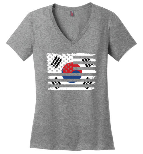 South Korean American Flag V-Neck