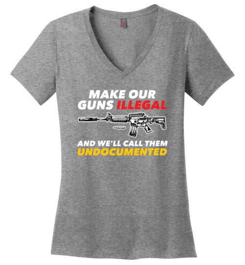 Guns Undocumented V-Neck