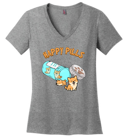 Happy Pills Shiba Inu V-Neck