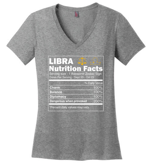 Zodiac Libra Nutrition Facts V-Neck