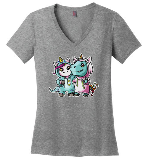 Unicorn T-Rex Costumes V-Neck