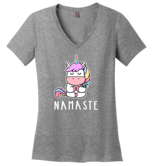 Yoga Unicorn Namaste V-Neck