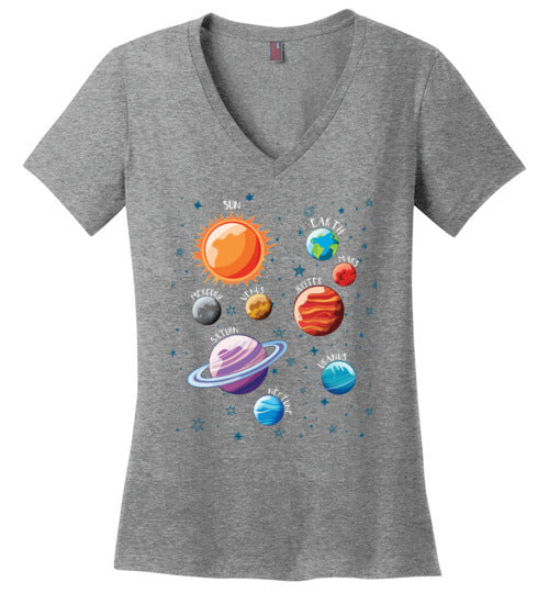 Solar System Planets V-Neck