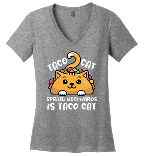 Taco Cat Spelled Backwards V-Neck
