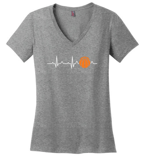 Basketball Heartbeat V-Neck