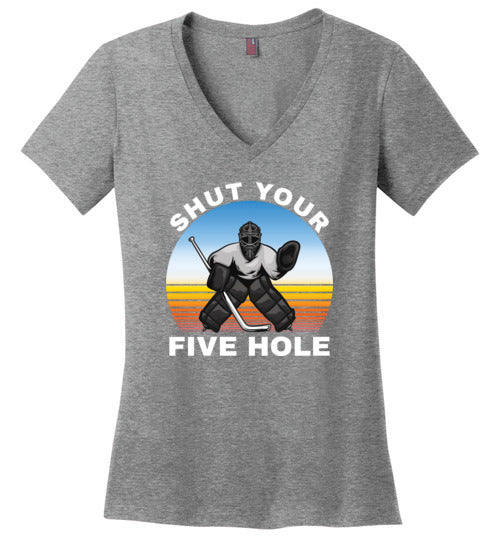 Ice Hockey Shut Your Five Hole V-Neck