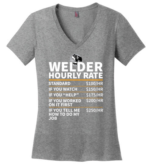 Welder Hourly Rate V-Neck
