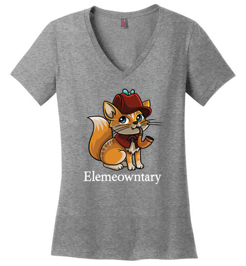 Cat Detective Elemeowntary V-Neck