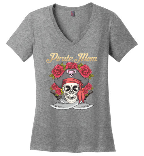 Pirate Mom Fancy V-Neck