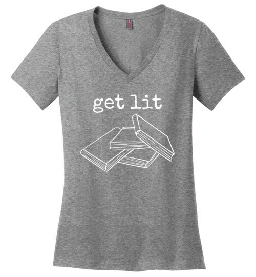 Get Lit Literature Books V-Neck