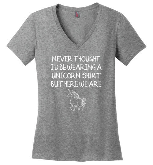 Never Thought Wearing Unicorn Shirt V-Neck