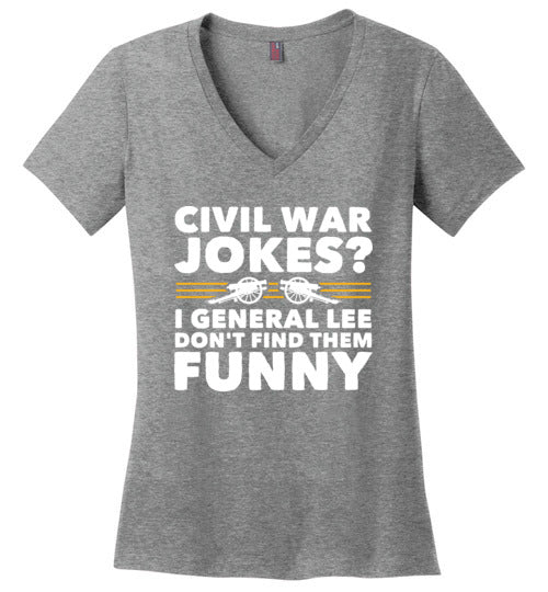 Civil War Jokes General Lee V-Neck