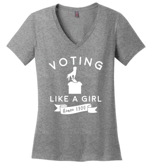 Voting Like a Girl V-Neck