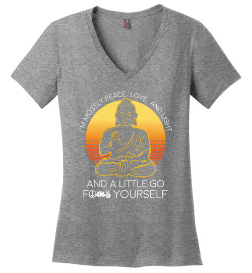 Peace Love Light Go Yourself V-Neck