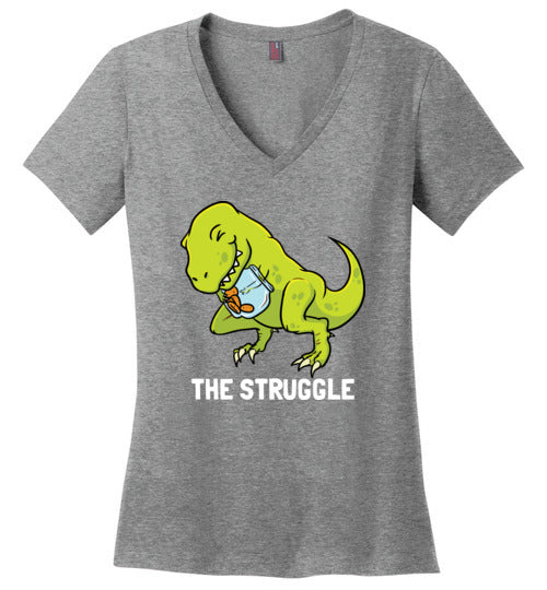 T-Rex Cookies Struggle V-Neck