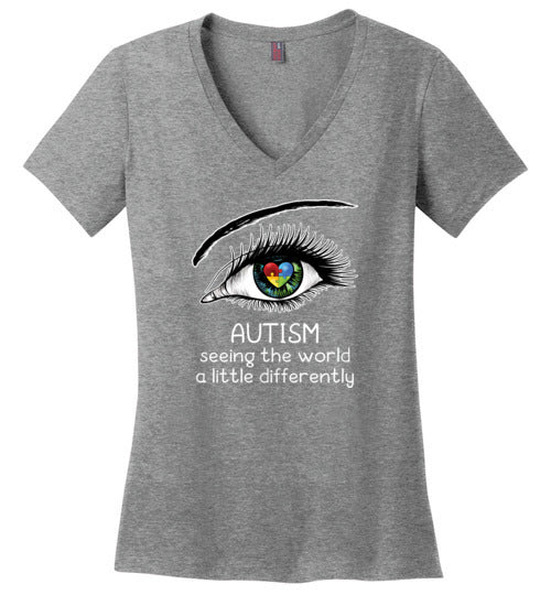 Autism Seeing The World A Little Differently V-Neck