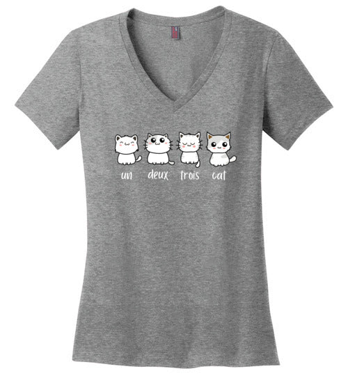 Un Deux Trois Cat V-Neck