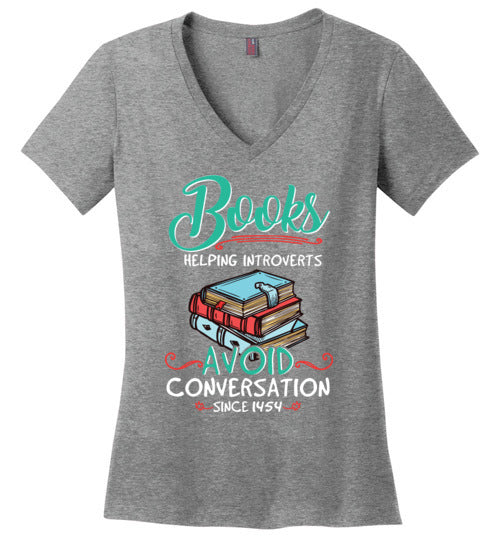 Books Helping Introverts V-Neck