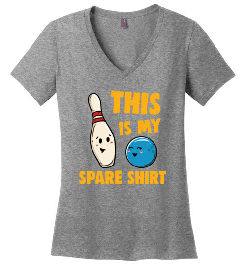 Bowling This Is My Spare Shirt V-Neck