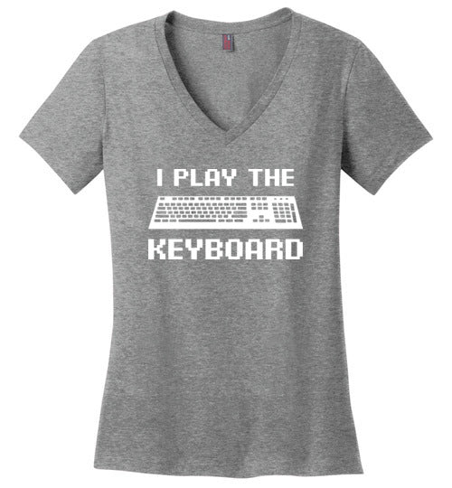 I Play The Keyboard V-Neck