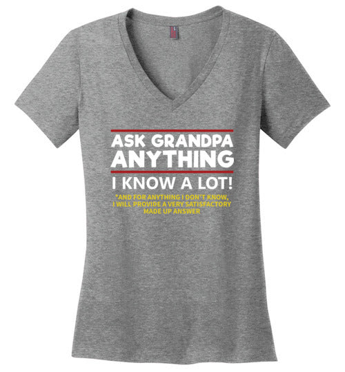 Ask Grandpa Anything V-Neck