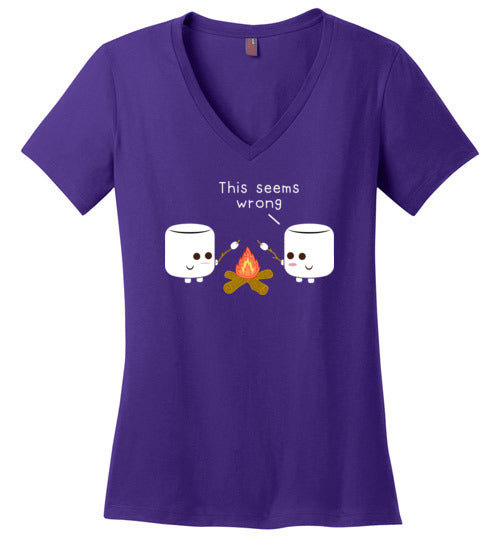 Marshmallows Roasting Marshmallows Camping V-Neck