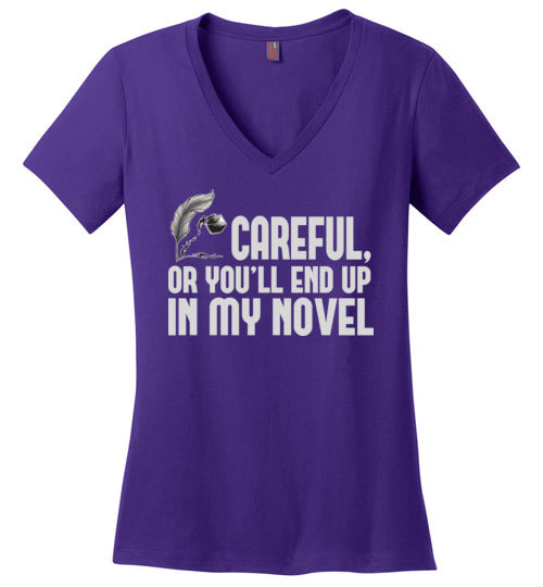 Careful Novel V-Neck