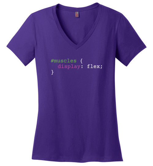 Muscles Coding Flex Gym CSS V-Neck