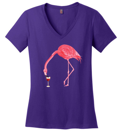 Flamingo Wine V-Neck