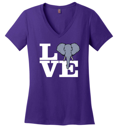Love Elephants V-Neck