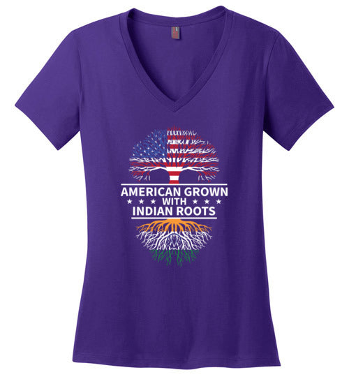 American Grown With Indian Roots V-Neck