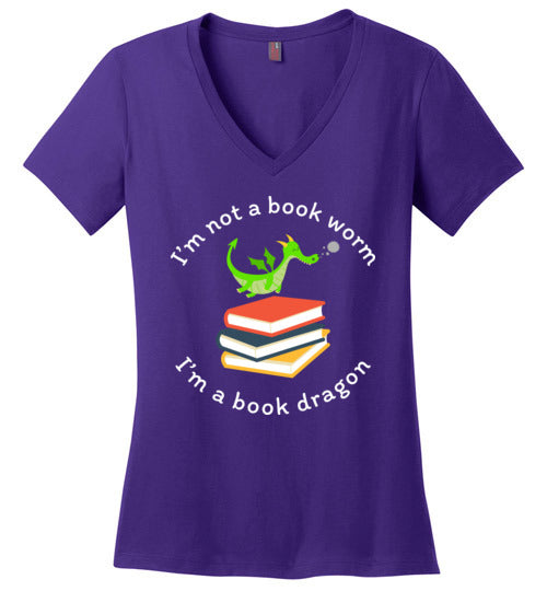 Book Dragon V-Neck