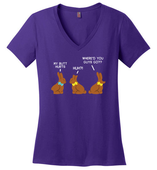 Easter Chocolate Bunnies V-Neck