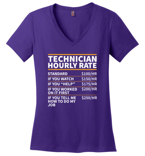 Technician Hourly Rate V-Neck