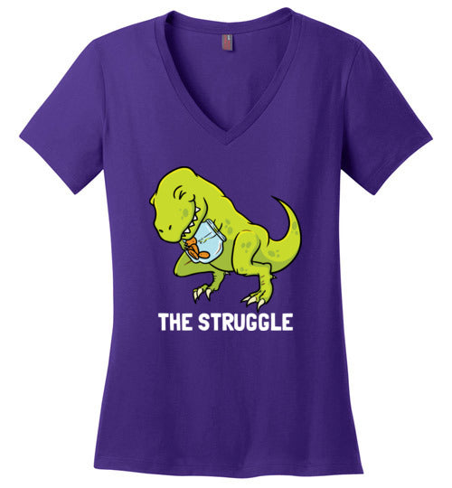 T-Rex Cookies Struggle V-Neck