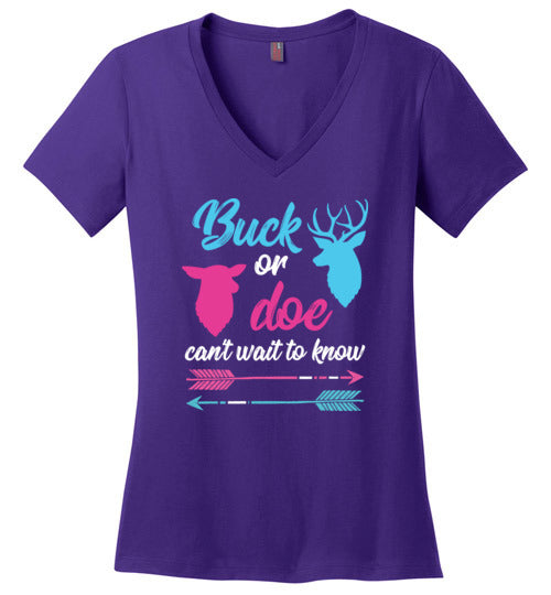 Buck Or Doe Cant Wait To Know V-Neck