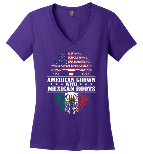 American Grown Mexican Roots V-Neck