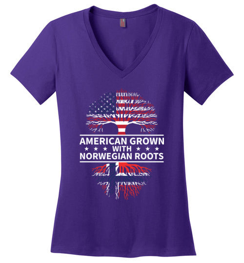 American Grown With Norwegian Roots V-Neck