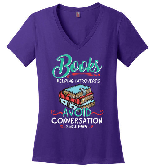 Books Helping Introverts V-Neck