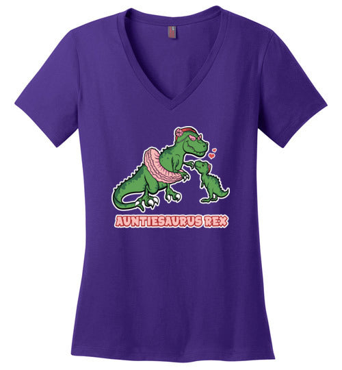 Auntiesaurus Rex V-Neck