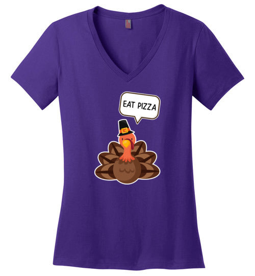 Thanksgiving Eat Pizza V-Neck