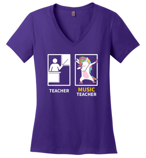 Dabbing Music Teacher V-Neck