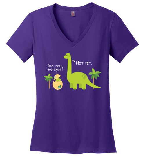 Atheist Dinosaur V-Neck