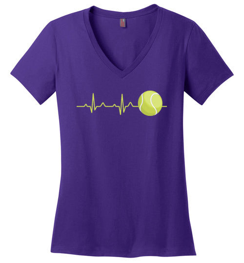 Tennis Heartbeat V-Neck